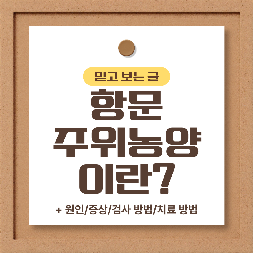  항문 주위 농양 이란?