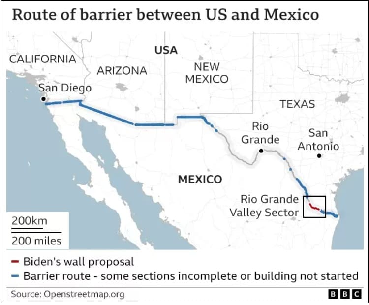 두손 든 바이든&#44; 이제사 국경 불법 이민 막는다...트럼프가 옳았다 VIDEO: Biden approves new section of border wall as Mexico crossings rise