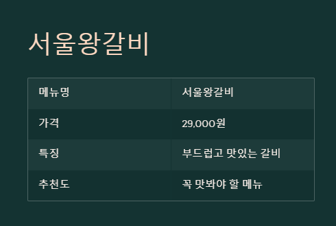 서울시 청기와타운 고깃집