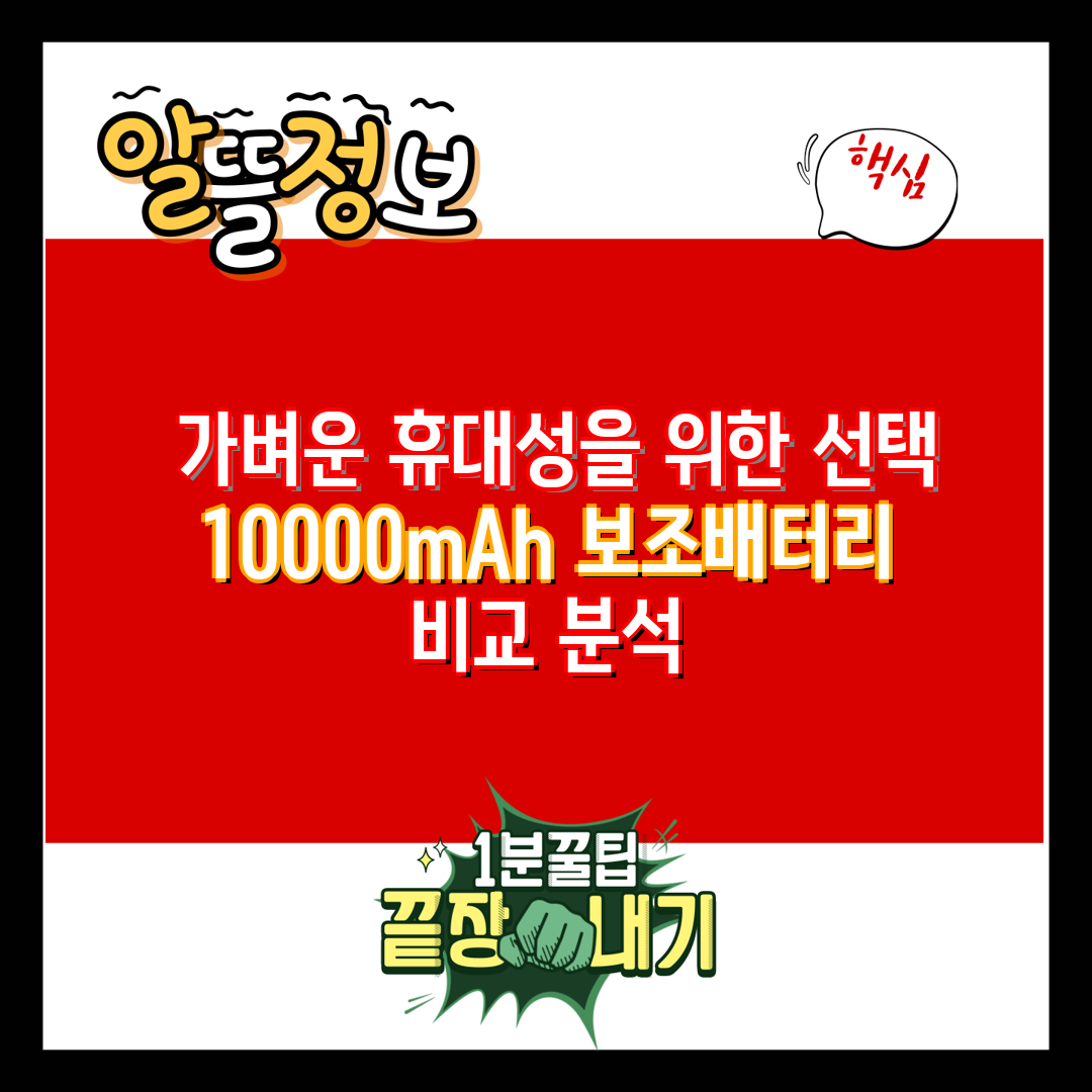  가벼운 휴대성을 위한 선택 10000mAh 보조배터리