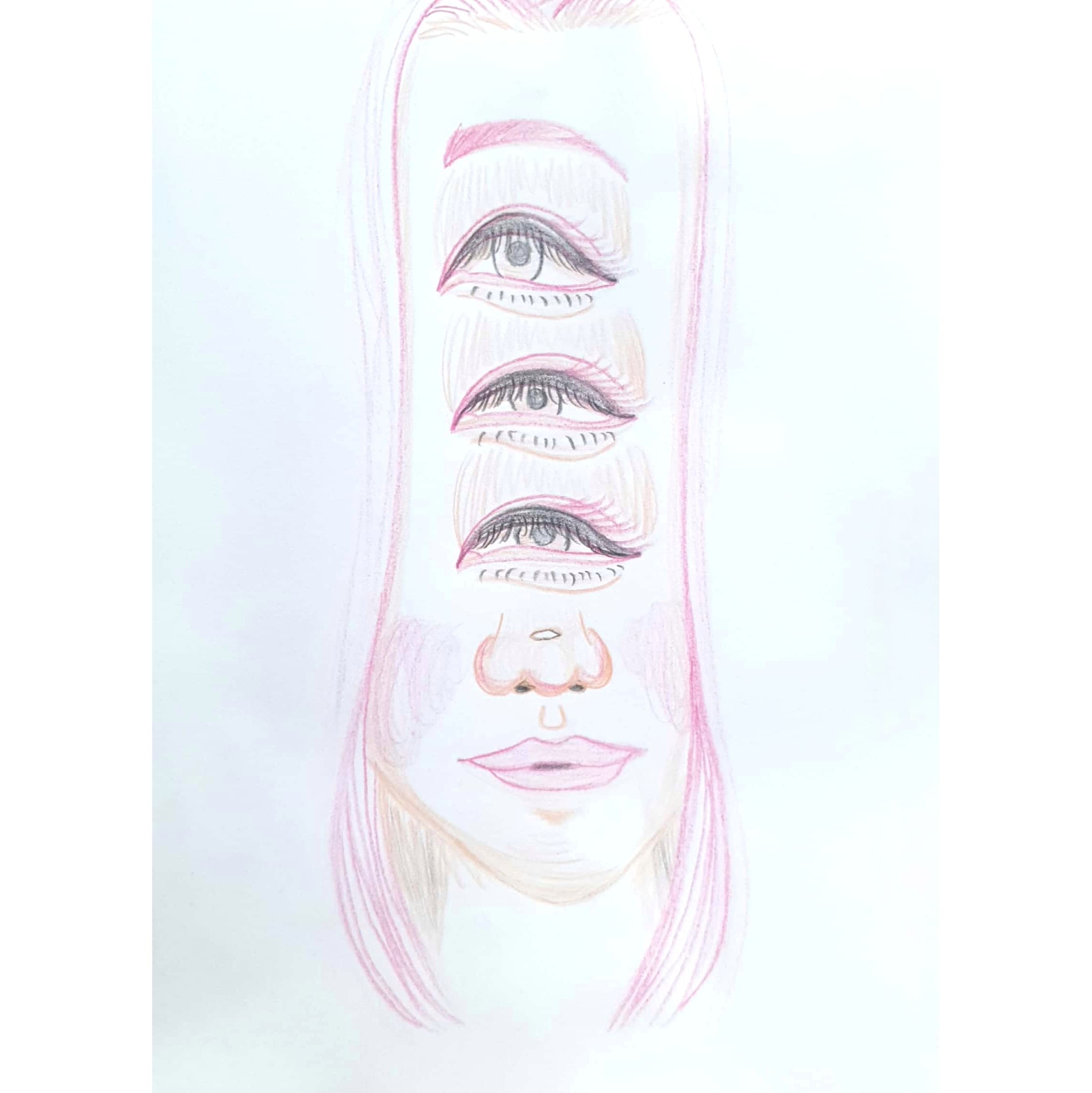  Three Eyes 세 개의 눈들 / 일러스트 그림 드로잉 / 눈 그리기