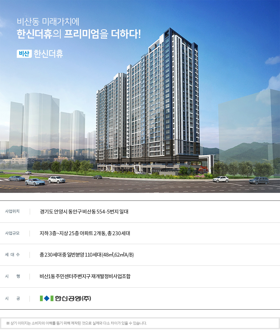  비산 한신더휴 일반분양 필요자금 계산해보기