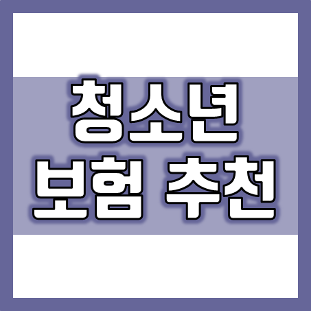  청소년보험 추천 : 상황에 맞도록 청소년실비보험 및 청소년암보험 비교 후 가입하세요.