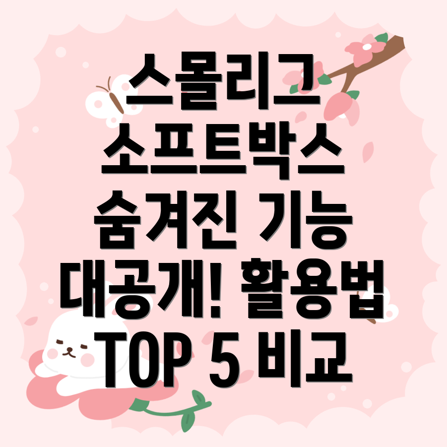 스몰리그소프트박스숨겨진기능과활용법상세분석Top5비교