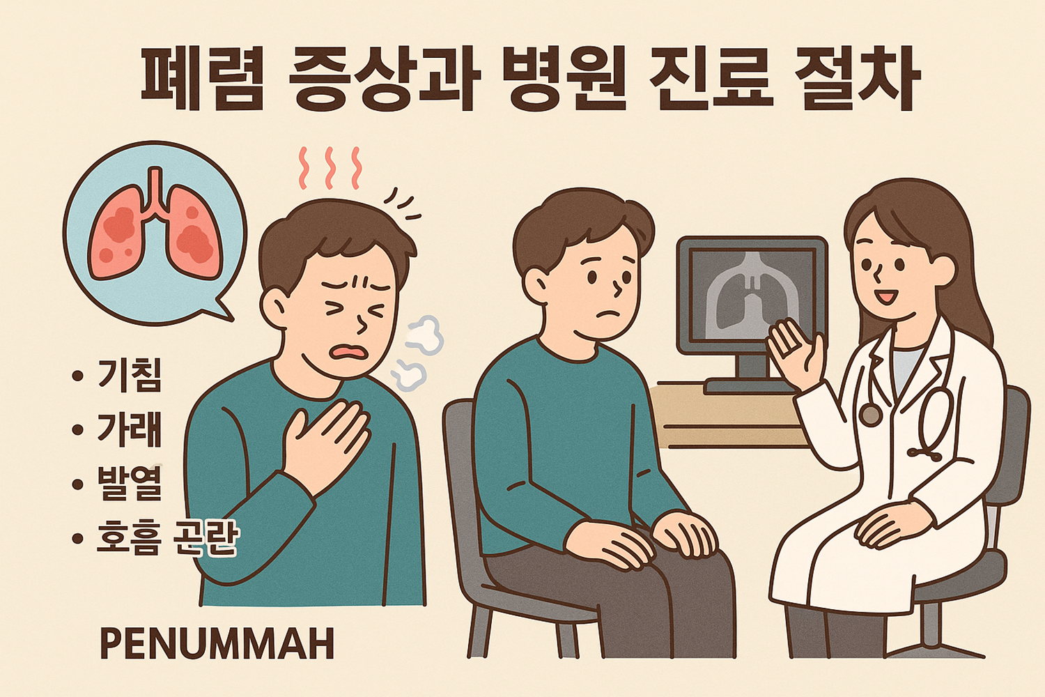 폐렴 증상과 병원 진료 절차