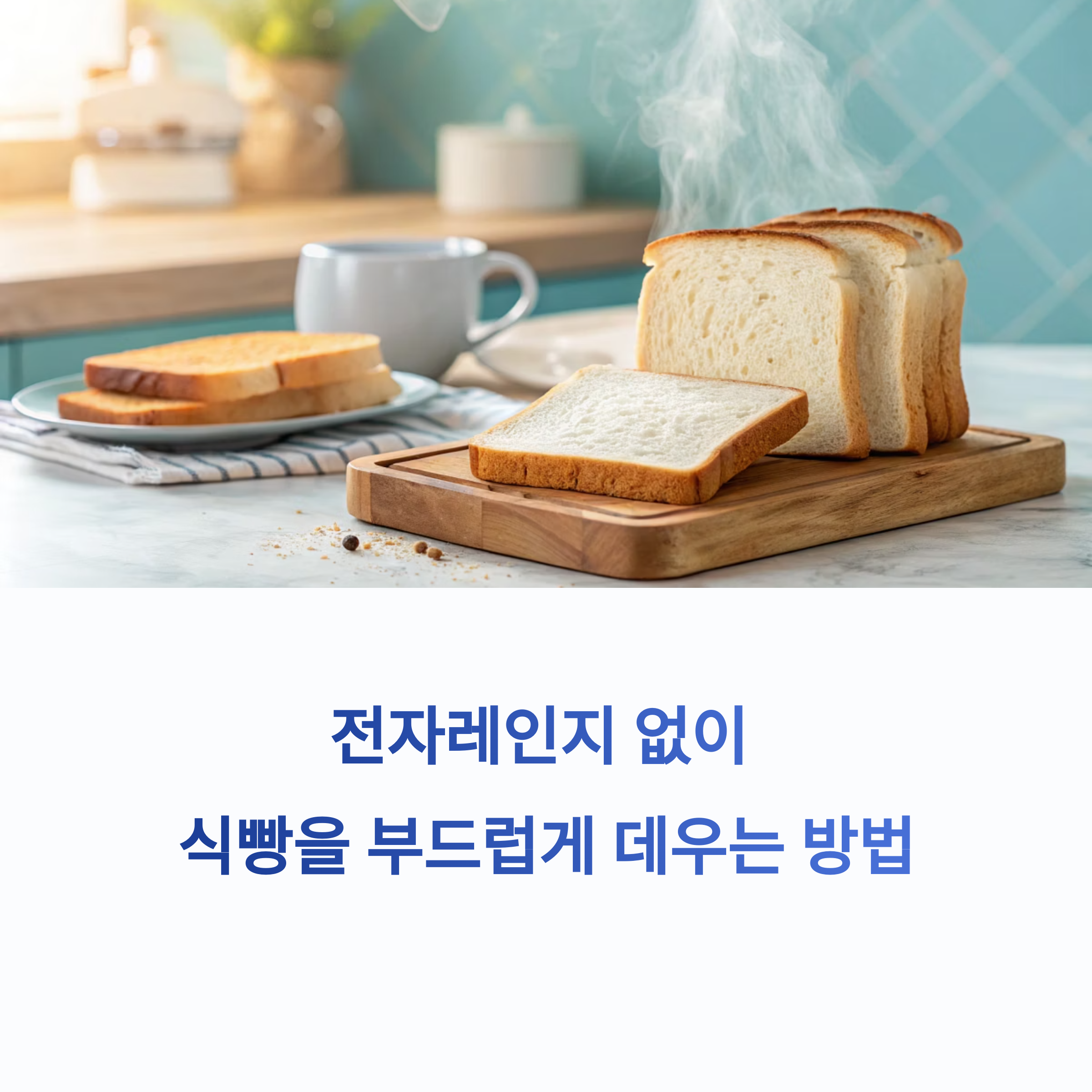 전자레인지 없이 식빵을 부드럽게 데우는 간단한 팁