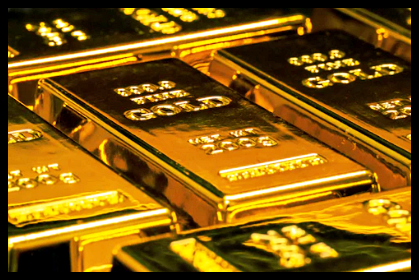 사진으로 가득 찬 황금 가방