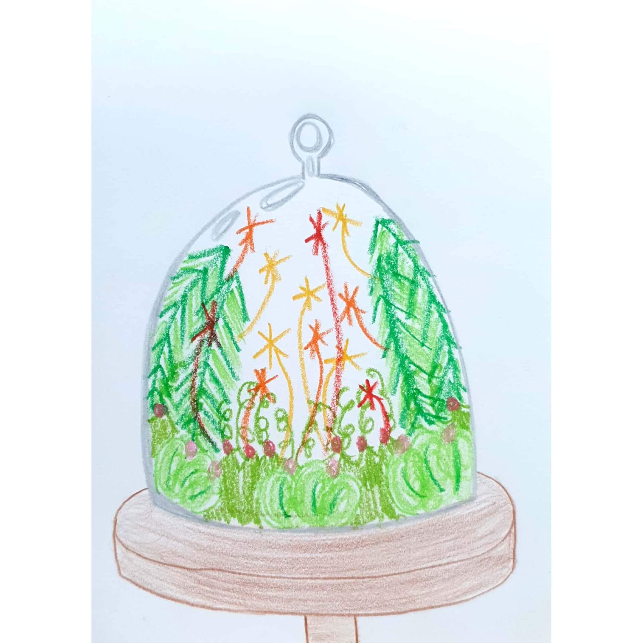  Forest in Glass 유리 안의 숲 / 일러스트 그림 드로잉 / 식물화 그리기