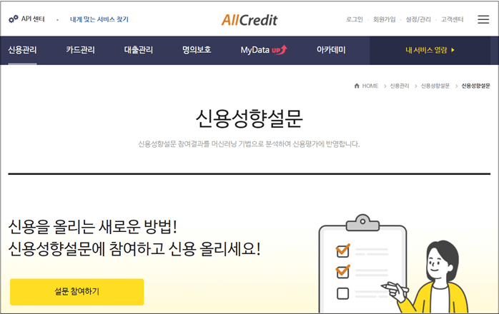 KCB-올크레딧-신용점수-설문조사