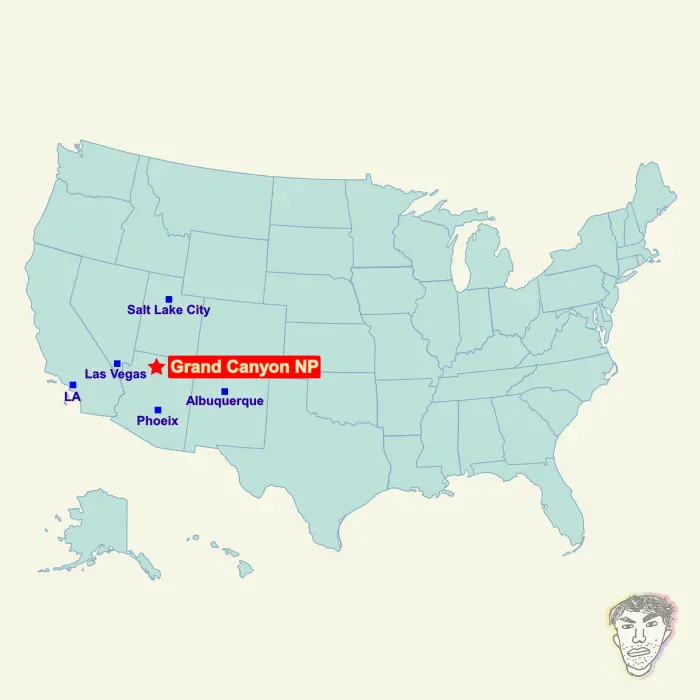 그랜드 캐년 국립공원 위치