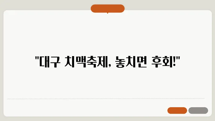 다채로운 아티스트가 함께 하는 2024 치맥페스티벌!