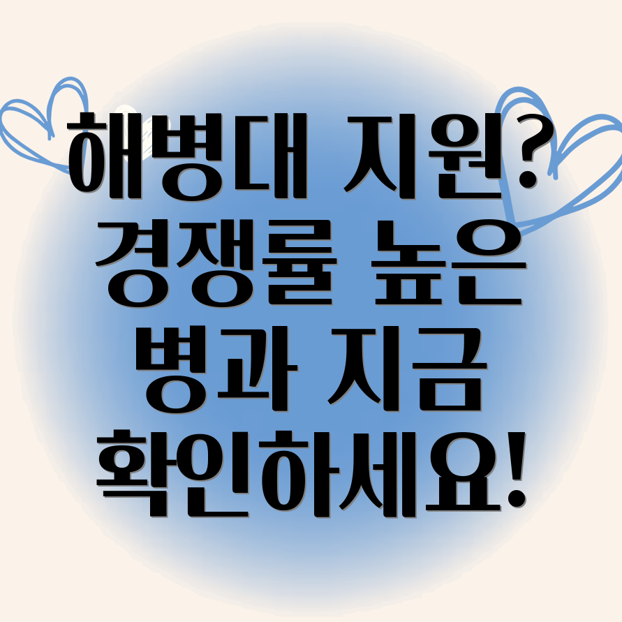 해병대 경쟁률 높은 병과