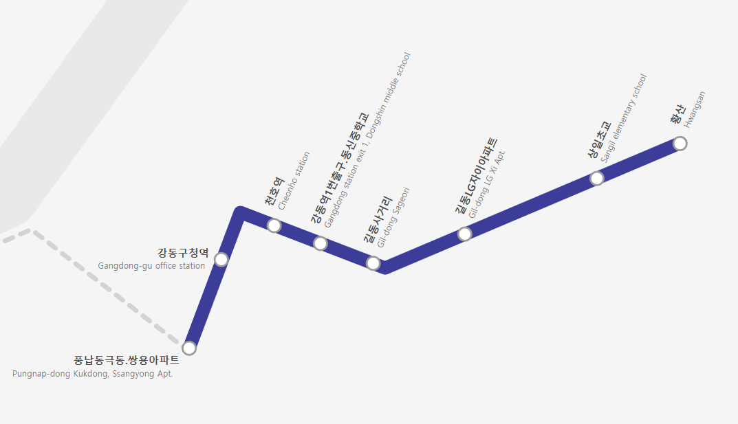 공항버스 6200 노선도