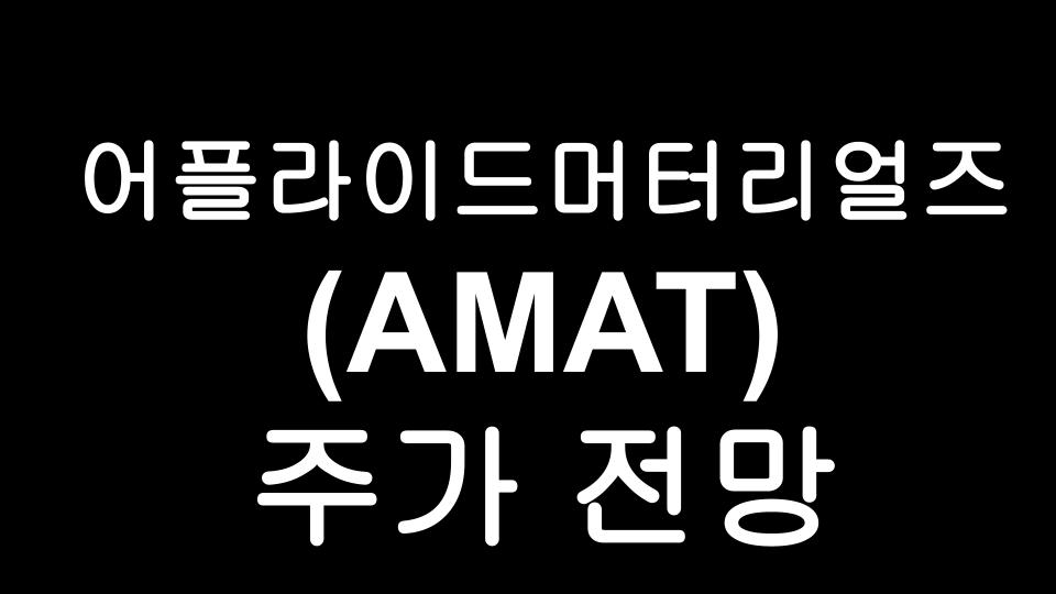  어플라이드 머터리얼즈(AMAT) - Applied Materials 전세계 반도체 장비 매출액 1위