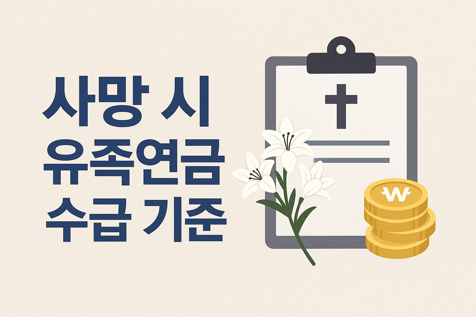 사망 시 유족연금 수급 기준
