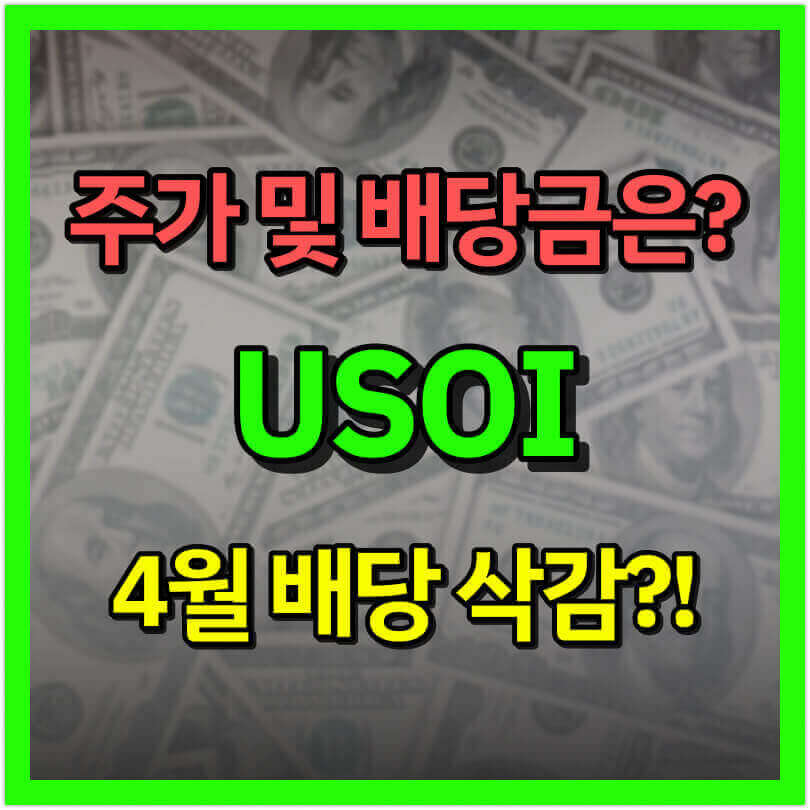  USOI 주가 및 배당금은? (ft. USOI 4월 배당금 삭감?)