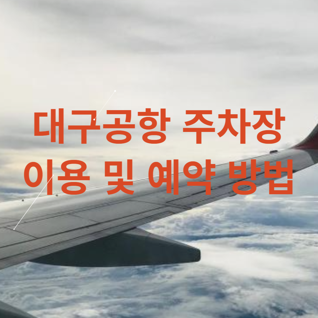 대구공항 주차장 이용 및 예약 방법