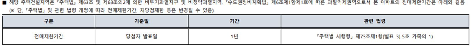 래미안 라그란데 전매제한