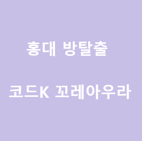  <홍대> 고수에게 추천하는 대장정 방탈출, 코드k 꼬레아 우라