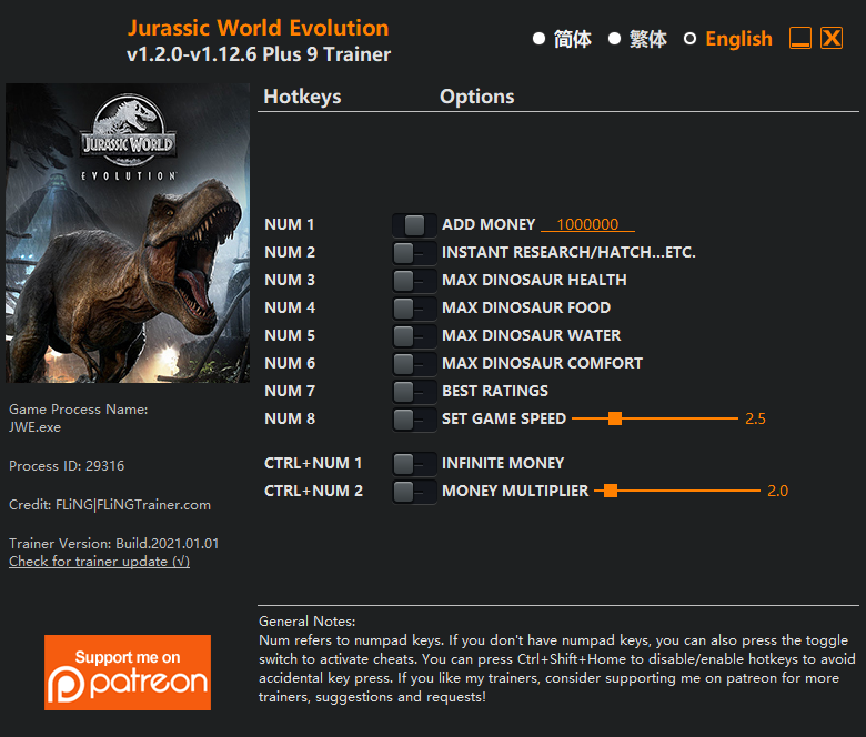 jurassic world evolution cheats profile