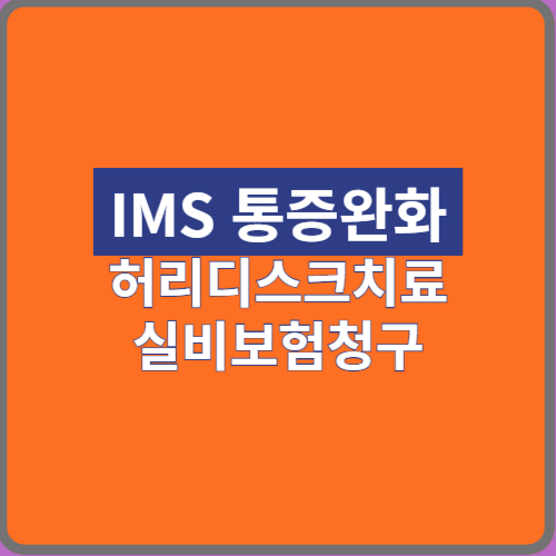 허리디스크, 좌골신경통 증상에 IMS(근육신경자극요법) 치료 실비보험 청구하기