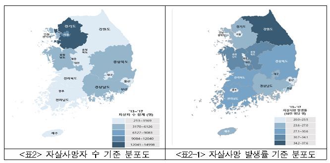  [보건복지부] 5개년(‘13~‘17) 전국 자살사망 분석 보고서 발간