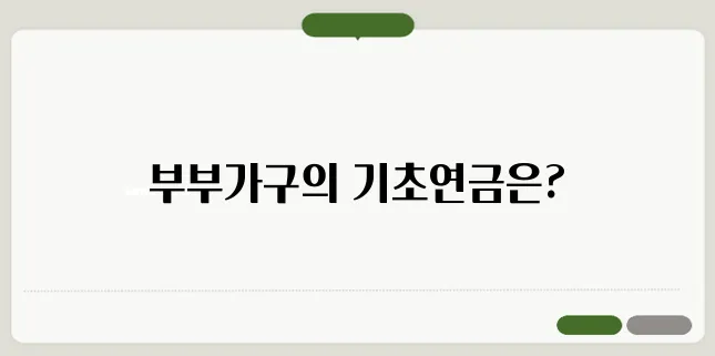 기초연금 부부가구란