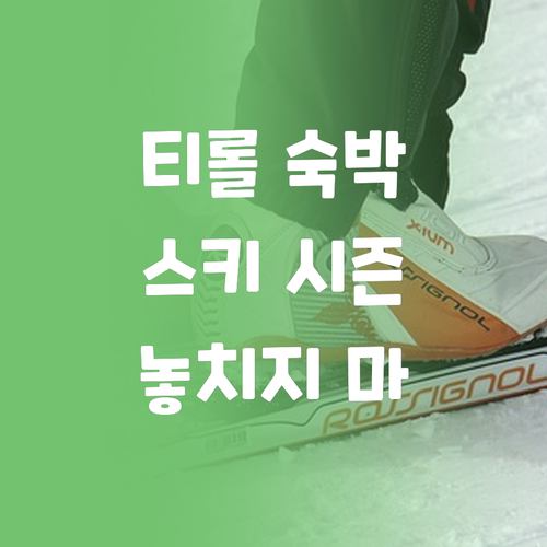 티롤 아파트먼트 숙박 가이드 스키 시