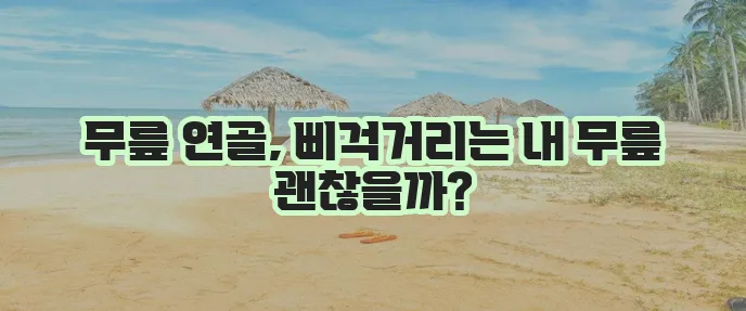 무릎 연골 손상 증상과 진단 그리고 치료법을 자세히 알아봅시다!