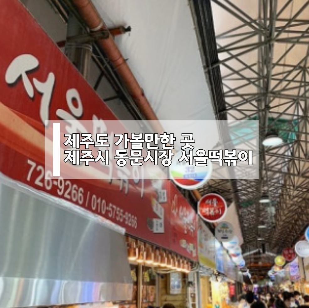 제주 동문시장 맛집 서울 떡볶이 방문 후기