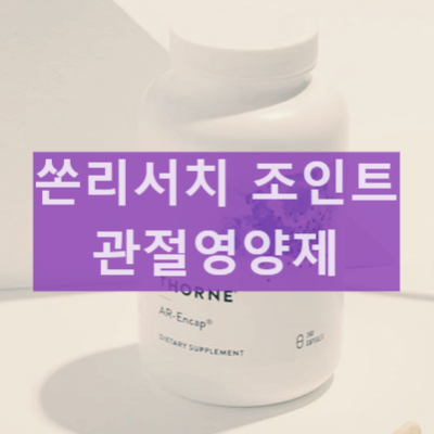 쏜리서치 조인트 서포트 뉴트리언트 관절영양제 효능 부작용 후기