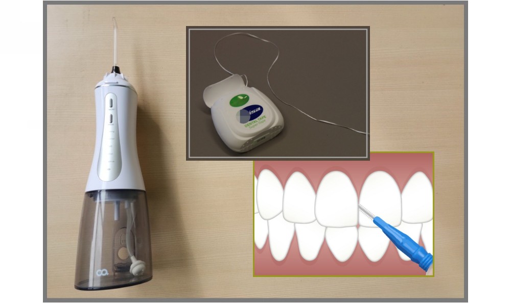 oral irrigator&#44; interdental brush&#44; dental-floss image