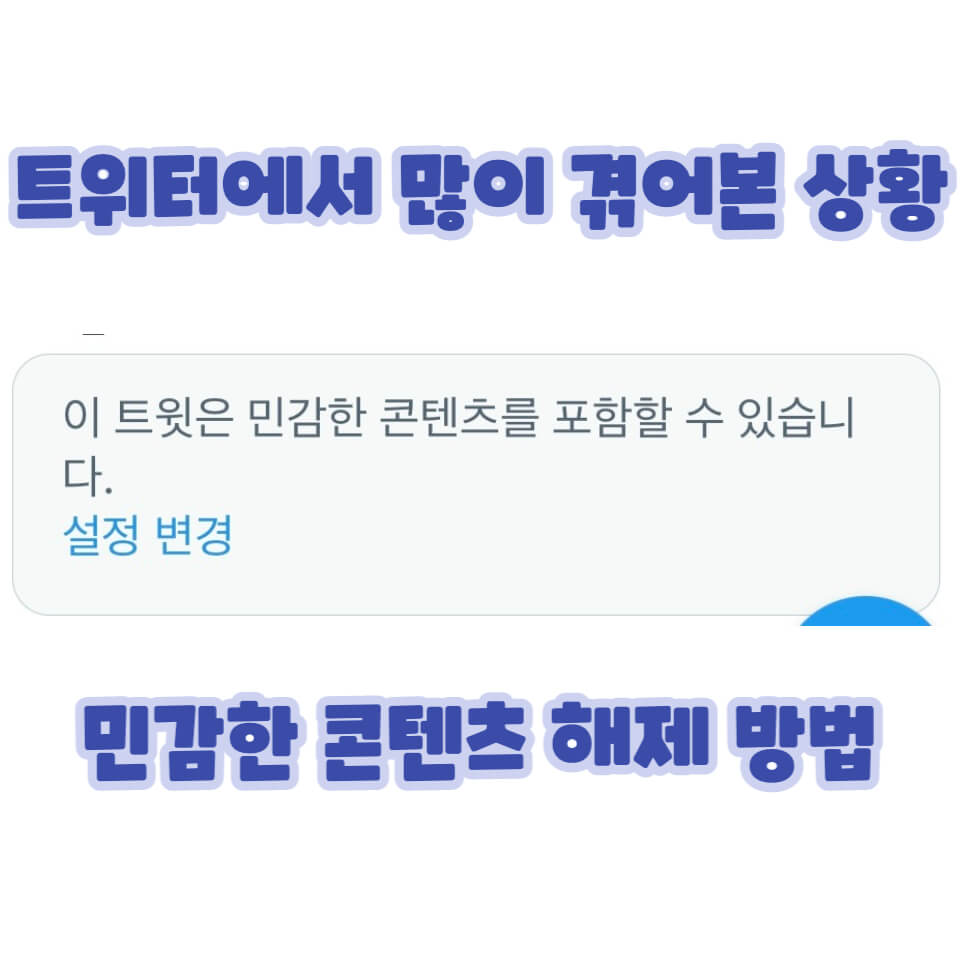 민감한 콘텐츠 해제 방법 첫 번째 사진