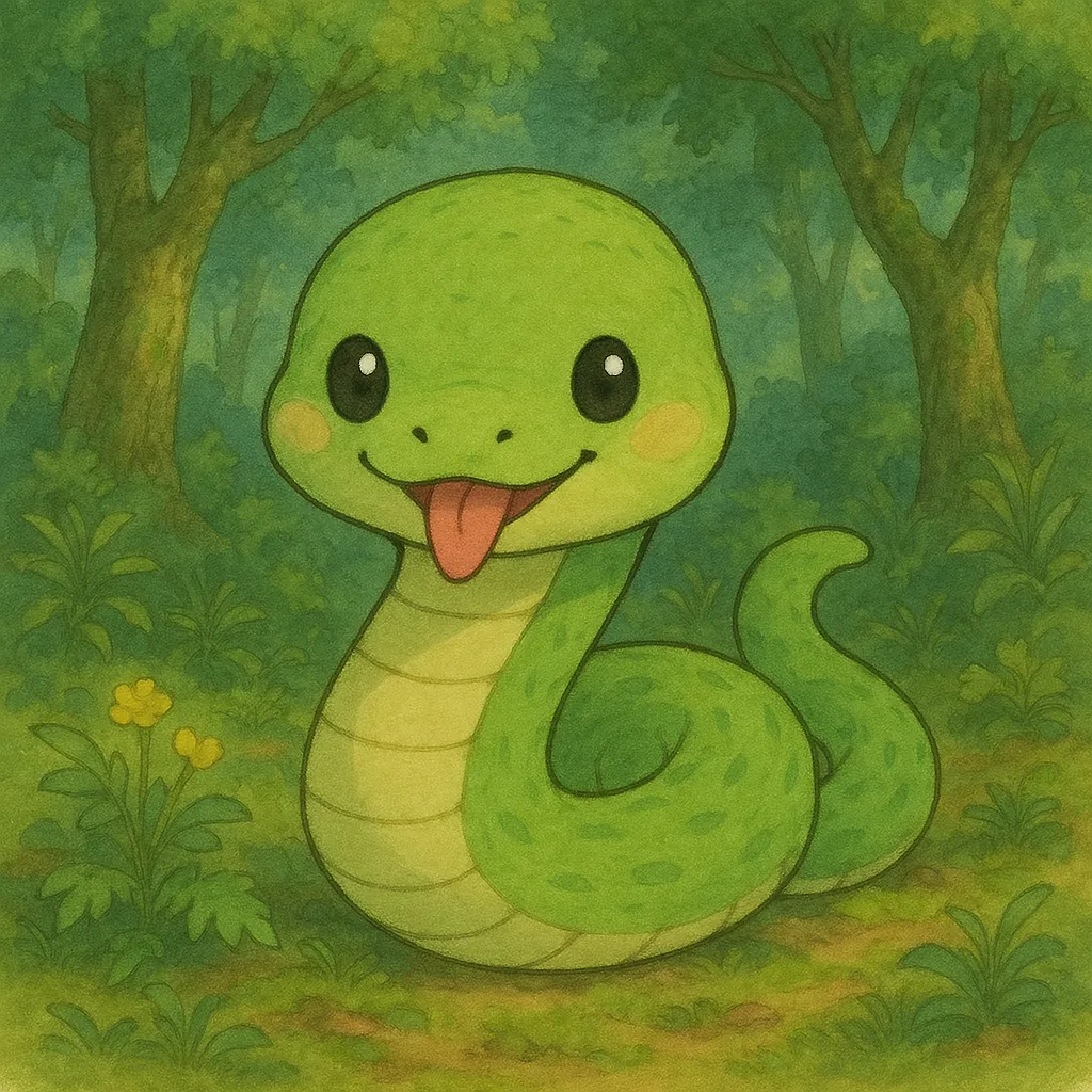 귀여운_뱀_일러스트
