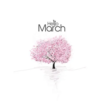 벚꽃 구경이 다가오는 3월을 알리는 포스터 모습