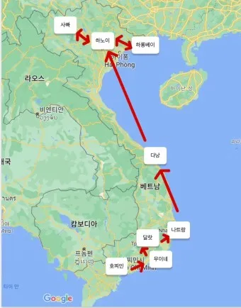 베트남 지도 한글판 푸꾸옥 나트랑 다낭 호치민_23