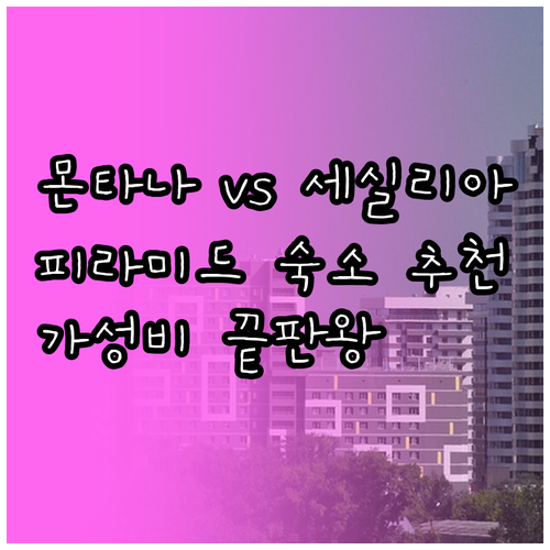 피라미드 근처 숙소 추천 몬타나 호텔