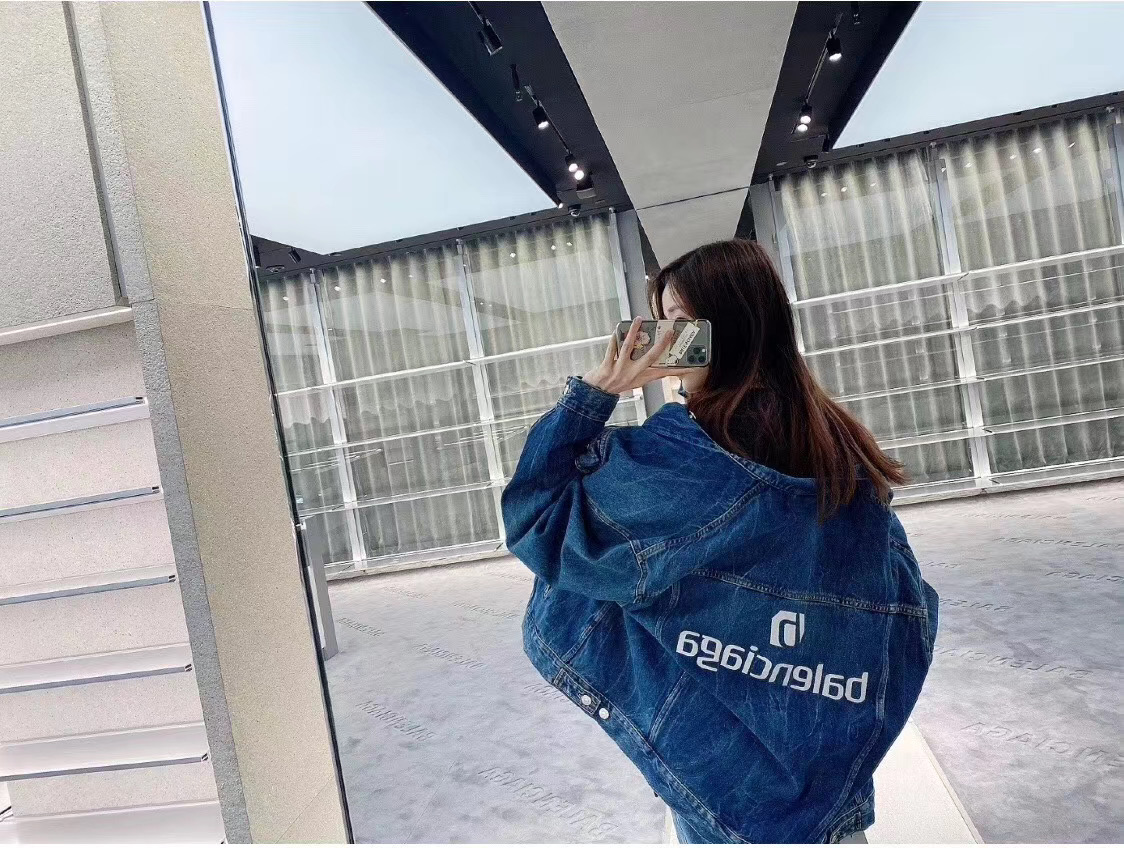  [BALENCIAGA] 발렌시아가 SPONSOR 스폰서 로고 데님 자켓