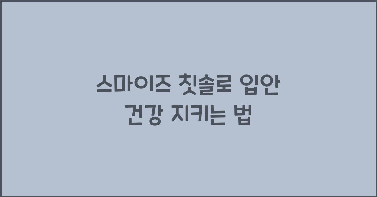 스마이즈 칫솔