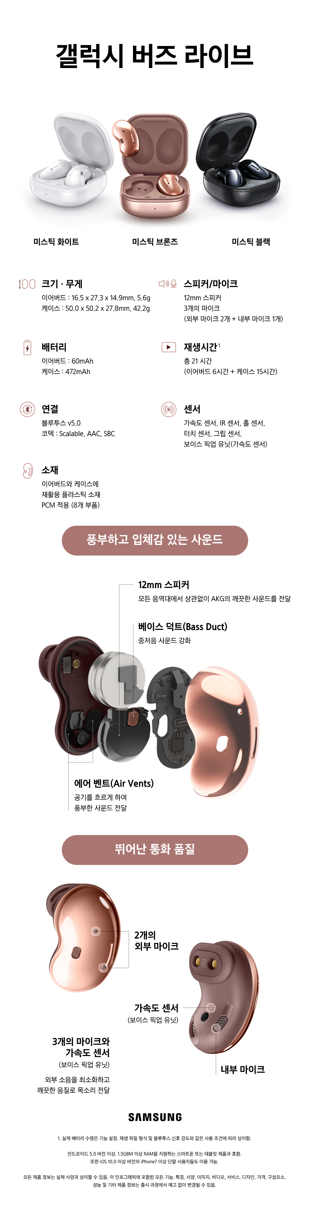  갤럭시 버즈 라이브 한번에 알아보기!