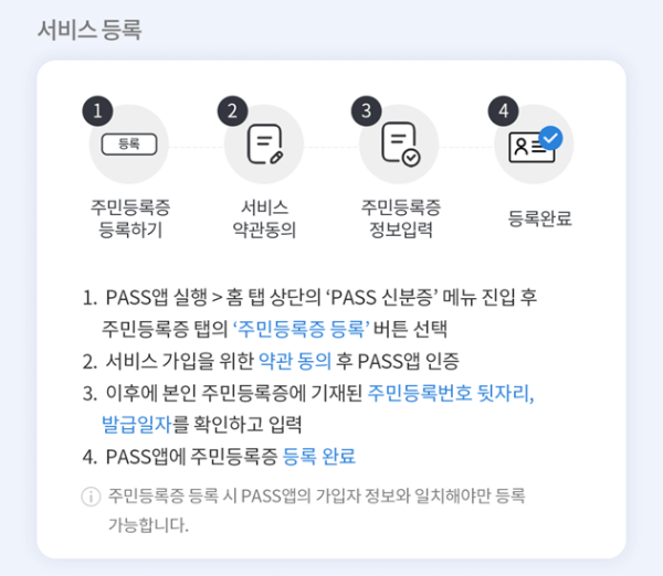 PASS앱 모바일 신분증 발급방법