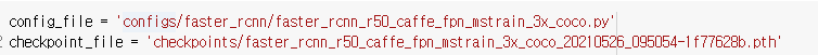 config_file&#44; checkpoint_file 경로 저장