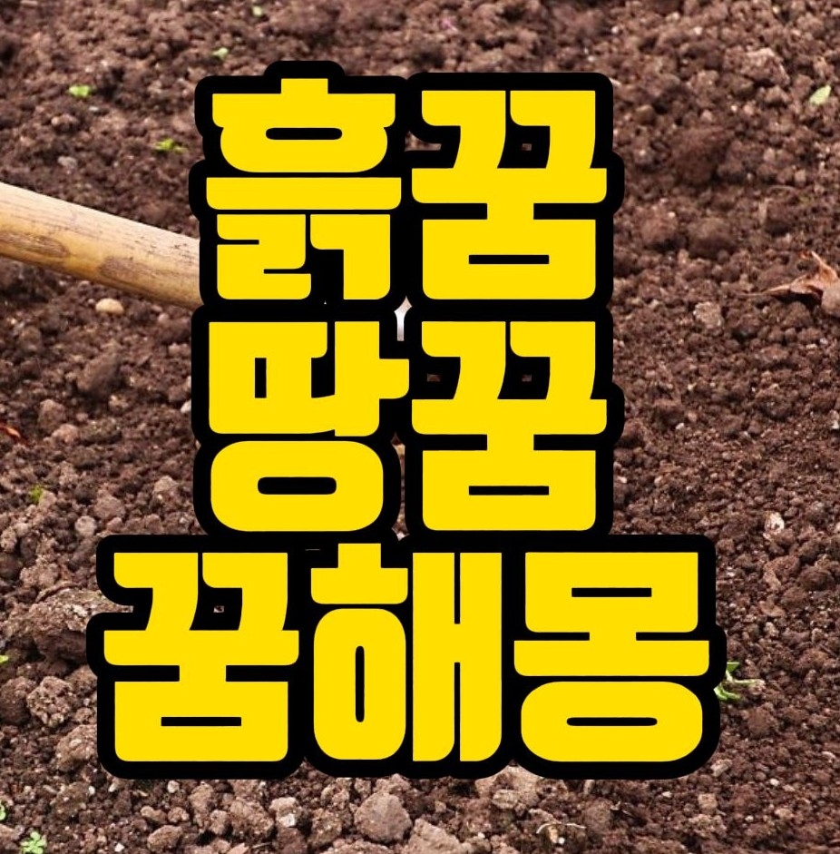  [꿈해몽] 흙파는꿈,흙이묻는꿈,땅파는꿈,흙구덩이에빠지는꿈 흙꿈 관련 꿈풀이