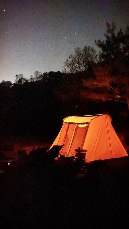 트래블러 텐트 야경 텐풍