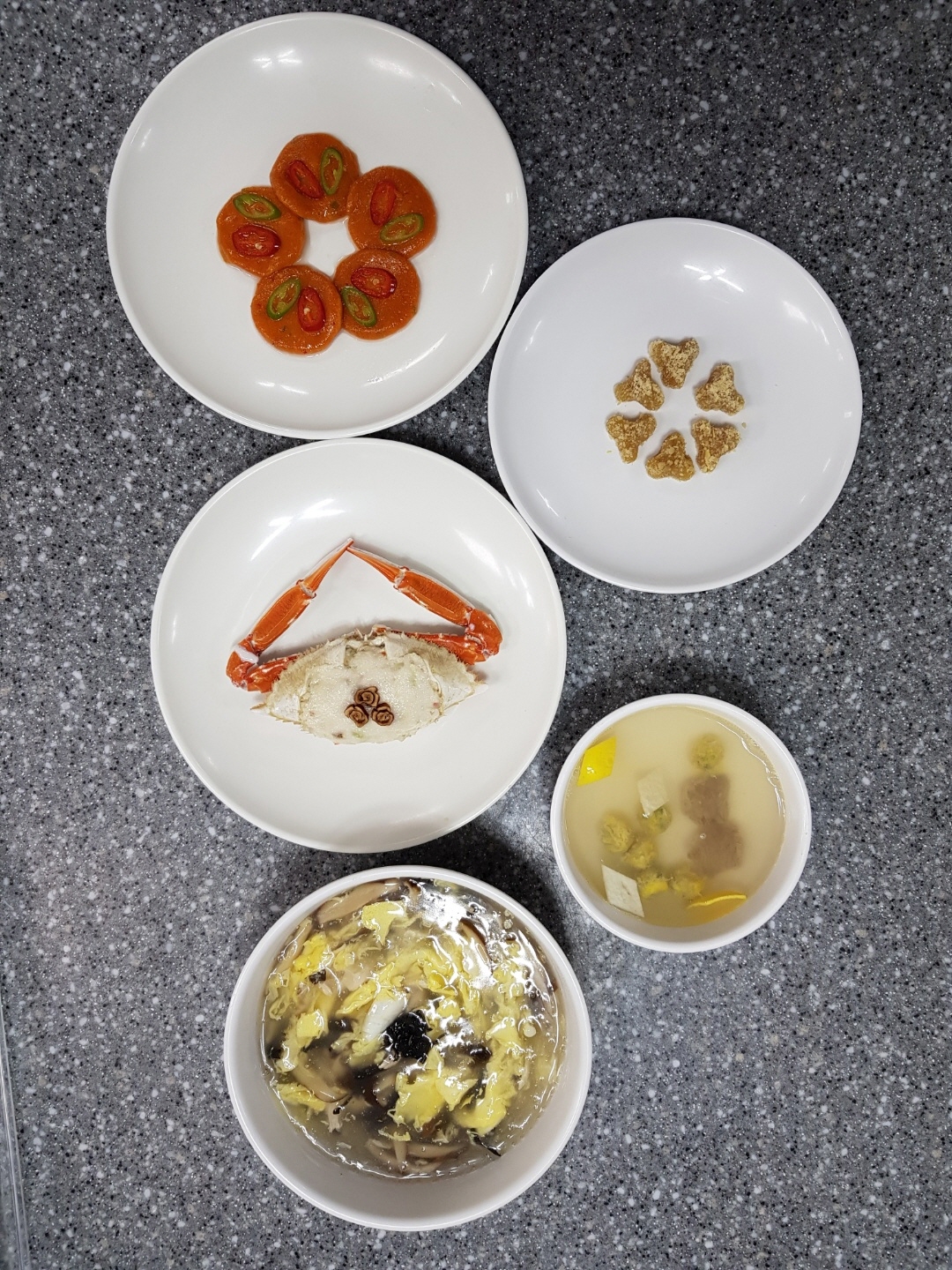  한식조리기능장 실기메뉴_ 궁중닭찜, 꽃게찜, 강란, 장떡, 애탕