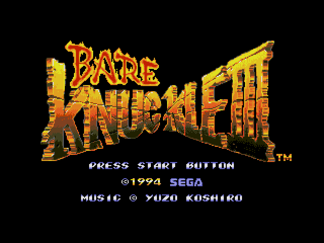  세가 (SEGA) Bare Knuckle III - 베어 너클 3 영문패치 1.0 (메가 드라이브 - MD - 롬파일 다운로드)