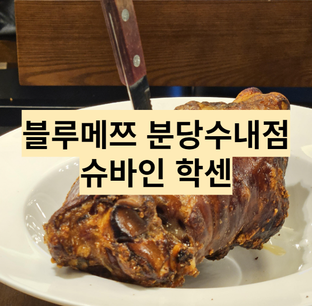  [분당 학센맛집] 블루메쯔 분당수내점 슈바인 학센, 바질 판체타 파스타