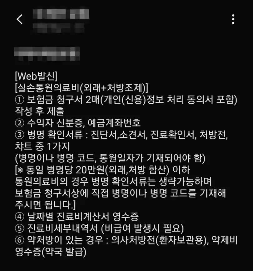 실비보험-청구서류