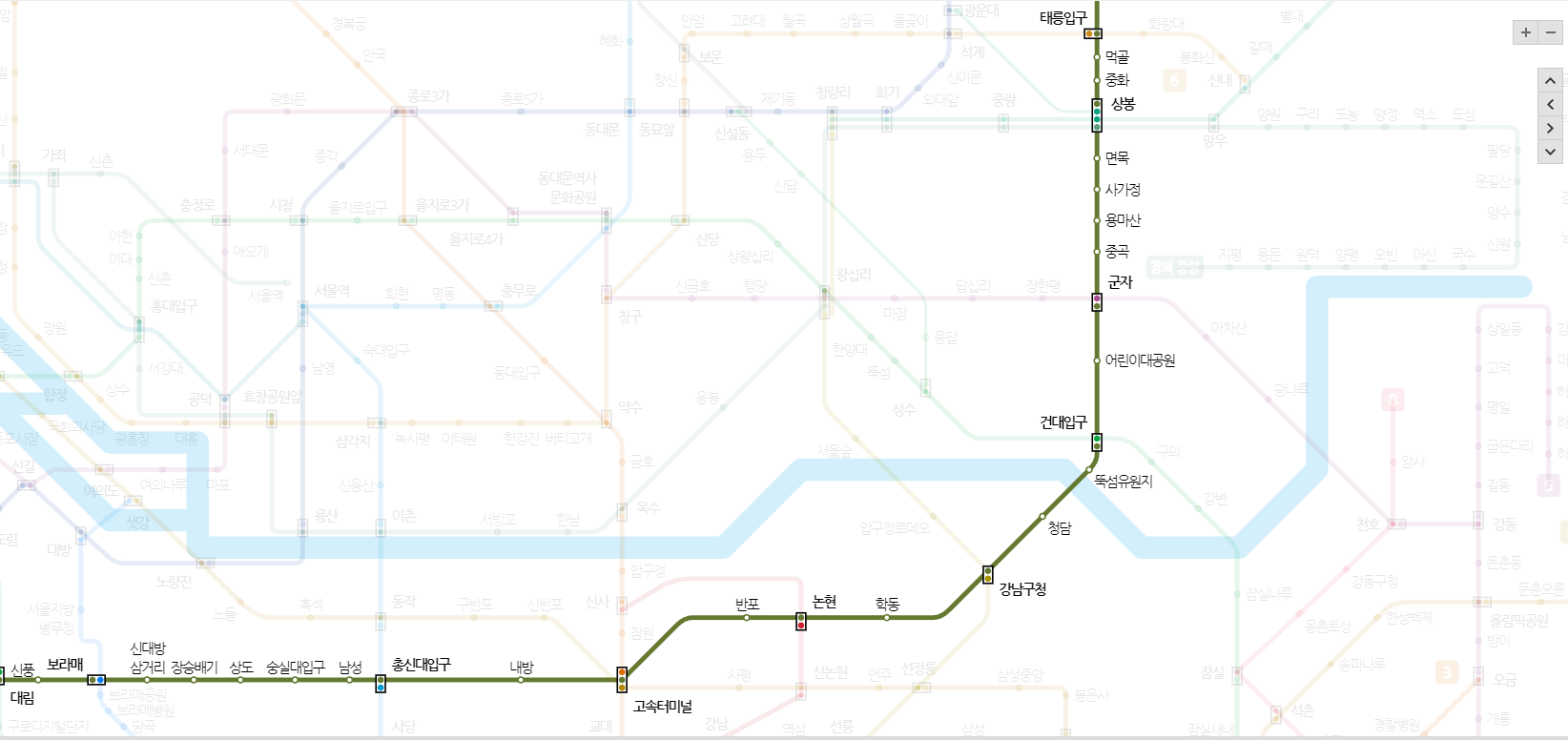 서울 지하철 노선도 크게 보는 방법