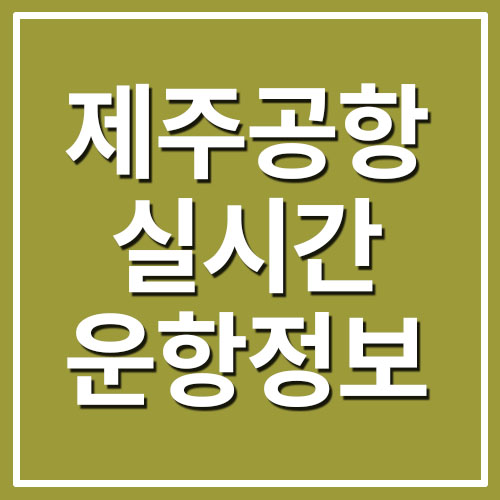  제주공항 실시간 운항정보